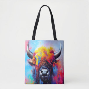 Bison Animal Discovery Adventure Nature Planet Tote Bag