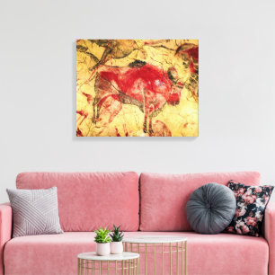 Bison at Altamira (Spain) Artist unknown Canvas Print