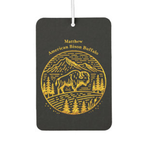 Bison at Sunset in Mountain Landscape Car Air Freshener