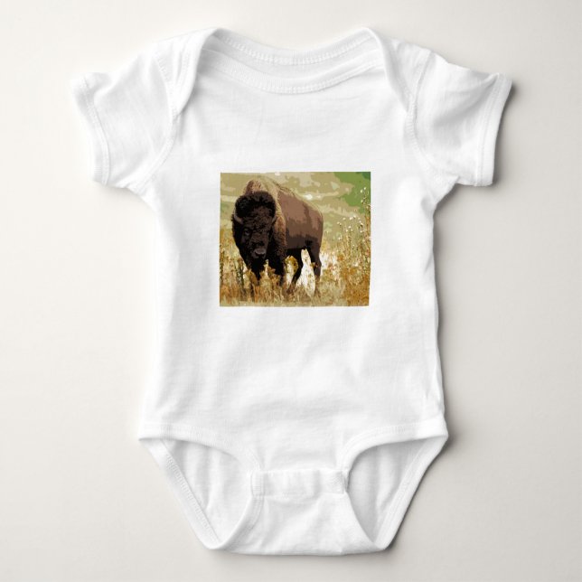 Bison / Buffalo Baby Bodysuit (Front)