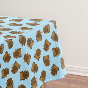 Bison Buffalo Birthday Party Blue Tablecloth