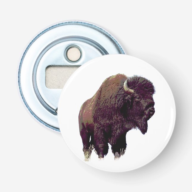 Bison Buffalo  Bottle Opener (Front)