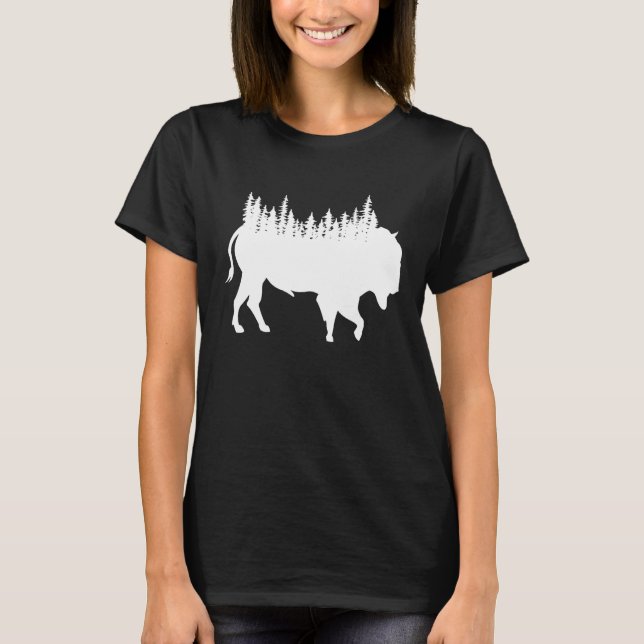 Bison Buffalo Buffalo National Park Natural Americ T-Shirt (Front)
