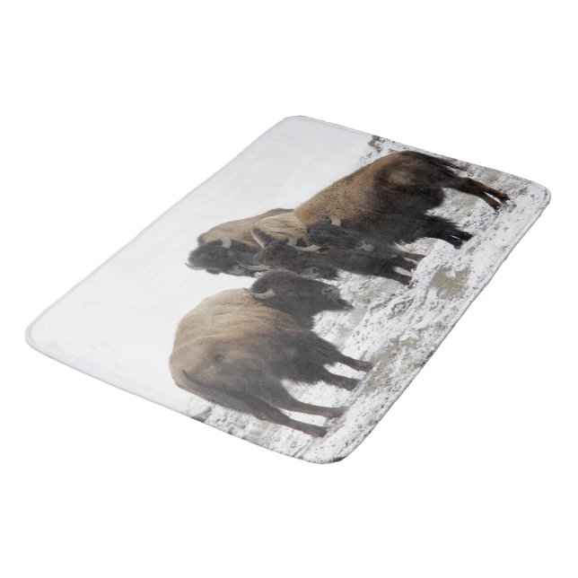 Bison Buffalo Mancave, Cabin Entryway Rug or Mat (Angled)