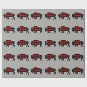 Bison Buffalo Plaid Wrapping Paper