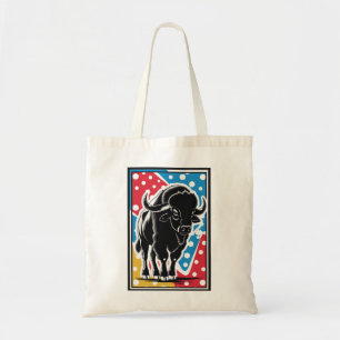Bison - Buffalo Pop Art Tote Bag