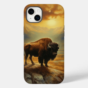 Bison Buffalo Sunset View Painting Case-Mate iPhone 14 Plus Case