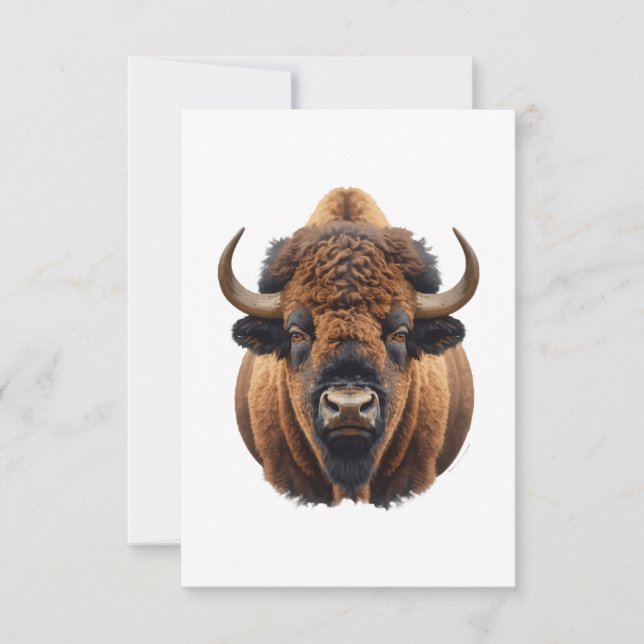 Bison / Buffalo Thank You Card (Front)