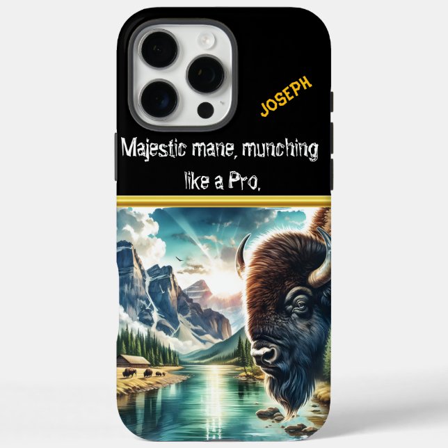 Bison by the River at Sunrise Case-Mate iPhone Case (Back)