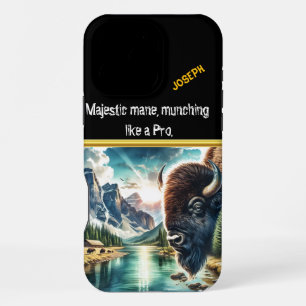 Bison by the River at Sunrise iPhone 16 Pro Max Case