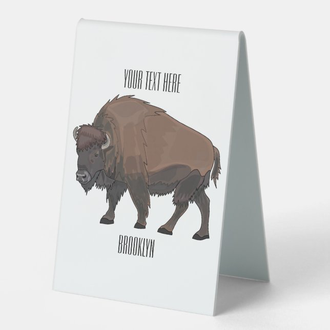 Bison cartoon illustration (Front)