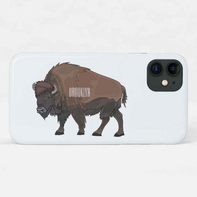 Bison cartoon illustration Case-Mate iPhone case (Back (Horizontal))