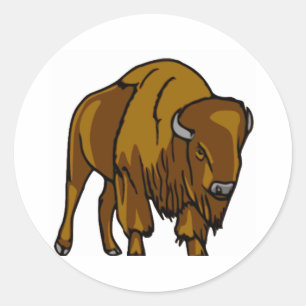 Bison Classic Round Sticker