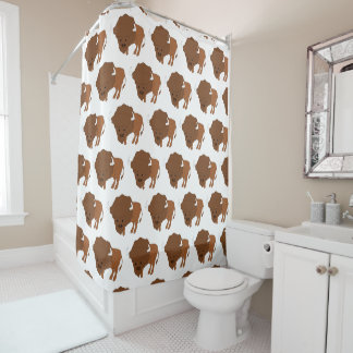 Bison Design Shower Curtain