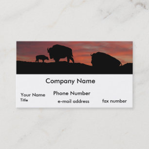 Bison family business card