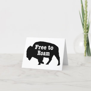 Bison Free To Roam Card