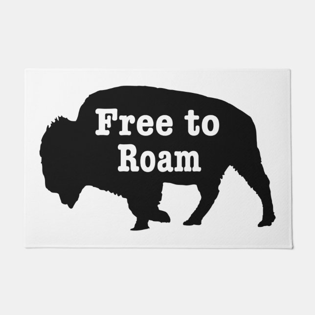 Bison Free To Roam Doormat (Front)