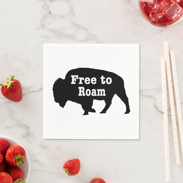 Bison Free To Roam Napkin (Insitu)