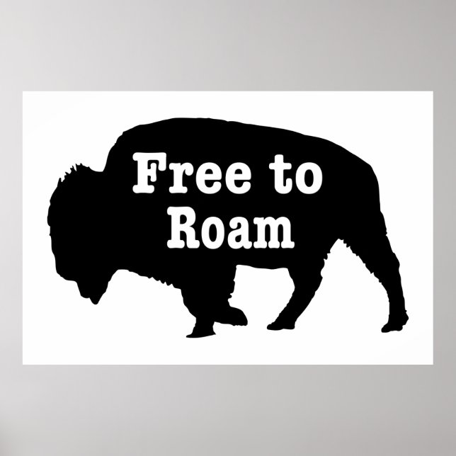 Bison Free To Roam Poster (Front)