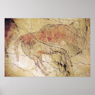 Bison from the Caves at Altamira, c.15000 BC Poster