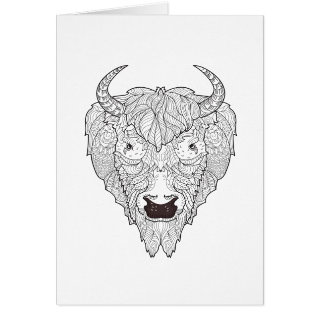 Bison Head Doodle (Front)