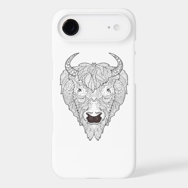 Bison Head Doodle Case-Mate iPhone Case (Back)