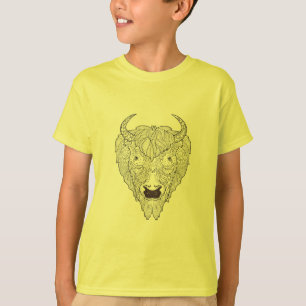 Bison Head Doodle T-Shirt