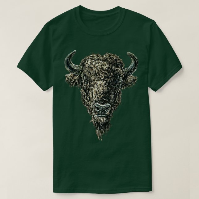 Bison head  T-Shirt (Design Front)