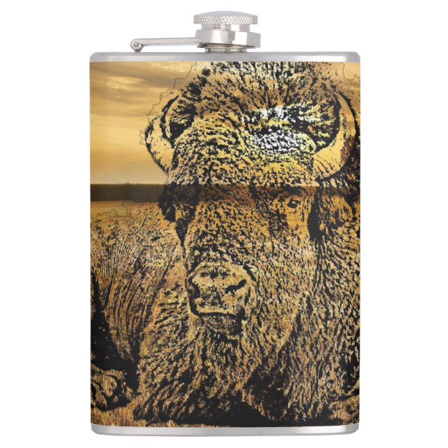 Bison Hip Flask (Front)