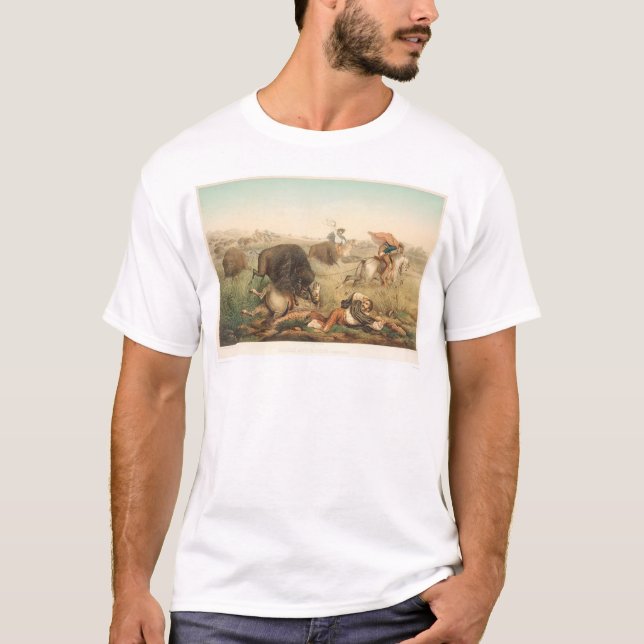Bison Hunt (0008A) T-Shirt (Front)
