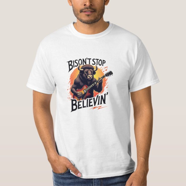 Bison Lovers Gift Idea T-Shirt (Front)