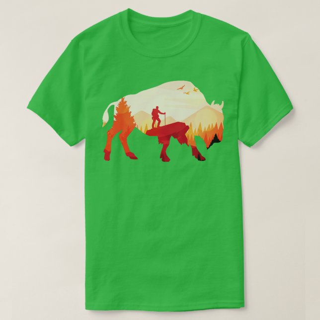 Bison Outdoor  T-Shirt (Design Front)