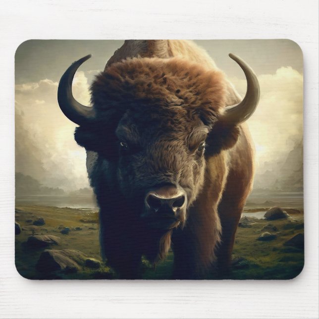 Bison Painting Mouse Mat (Front)