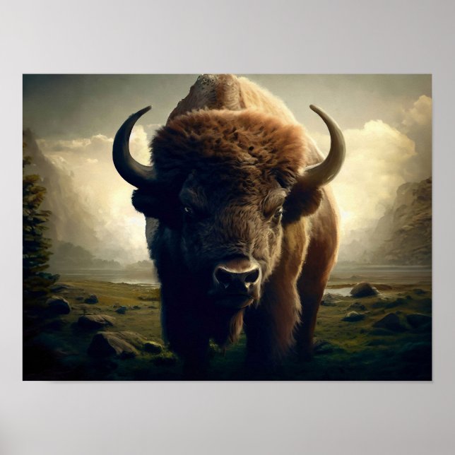 Bison Painting Poster (Front)