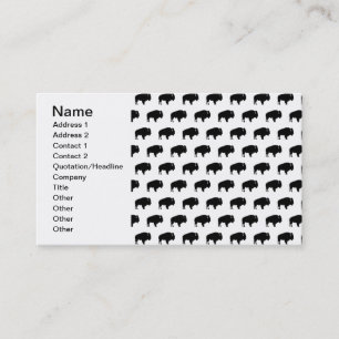 bison pattern business card
