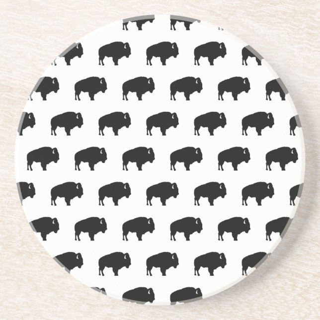 bison pattern coaster (Front)