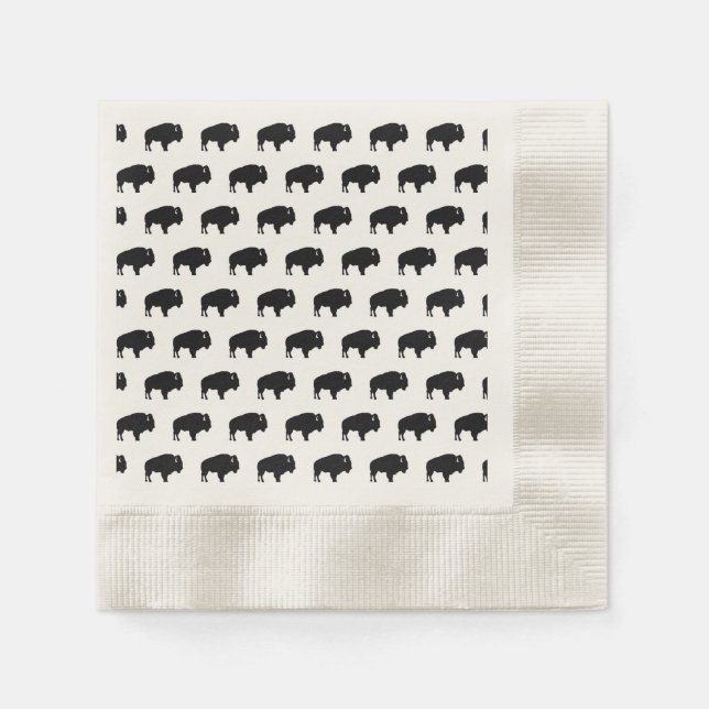 bison pattern napkin (Front)