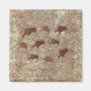 Bison Petroglyphs Magnet