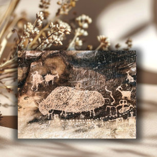 Bison Pictograph, 9 Mile Canyon, Utah  Postcard