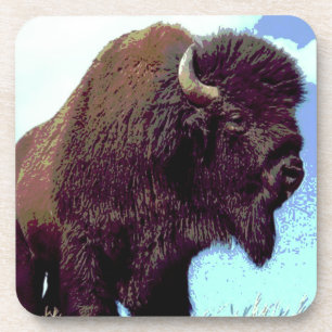 Bison Pop Art Coaster