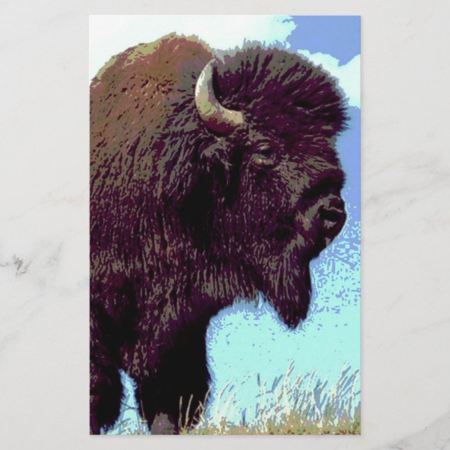 Bison Pop Art Stationery (Front)
