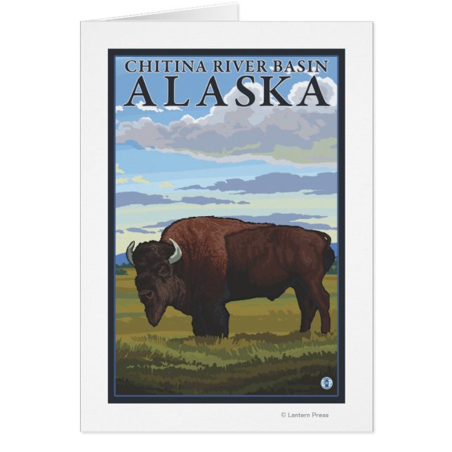 Bison Scene - Chitina River Basin, Alaska (Front)