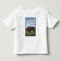 Bison Scene - Chitina River Basin, Alaska