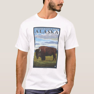Bison Scene - Copper River Basin, Alaska T-Shirt