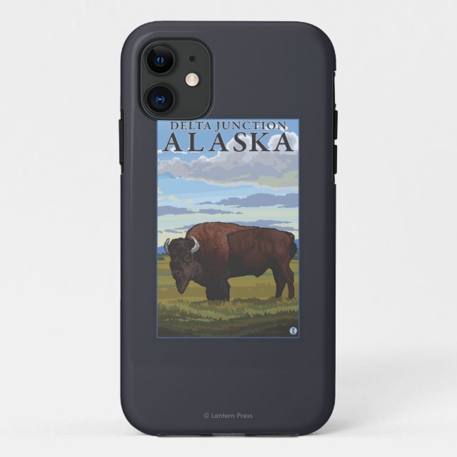 Bison Scene - Delta Junction, Alaska Case-Mate iPhone Case (Back)