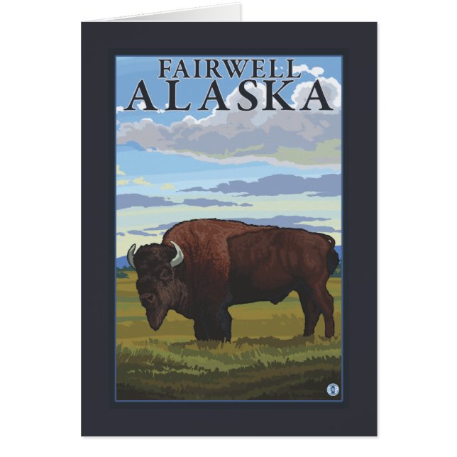 Bison Scene - Fairwell, Alaska (Front)