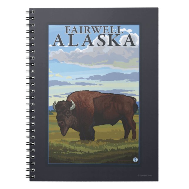 Bison Scene - Fairwell, Alaska Notebook (Front)