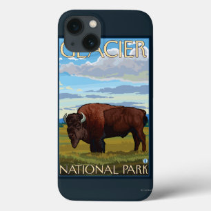 Bison Scene - Glacier National Park, MT iPhone 13 Case