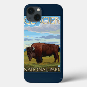 Bison Scene - Glacier National Park, MT iPhone 13 Case
