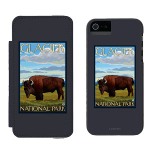 Bison Scene - Glacier National Park, MT Incipio Watson™ iPhone 5 Wallet Case